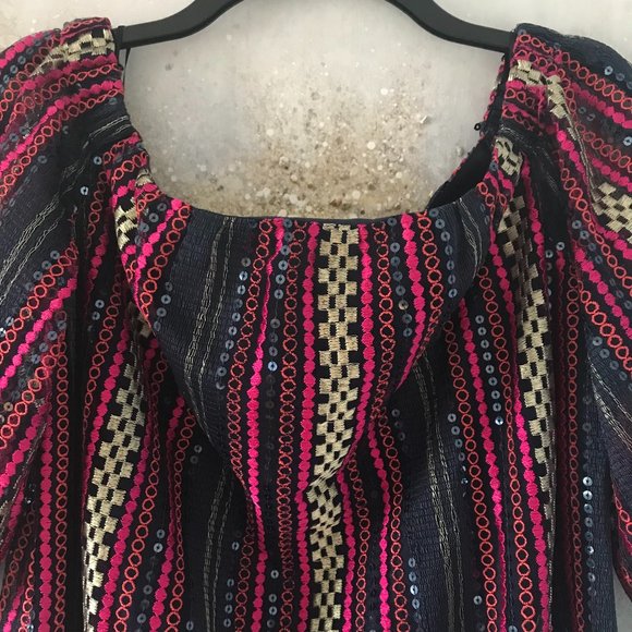 Trina Turk Junket Off-the-Shoulder Sequin Dress (NWT) - Picture 5 of 14